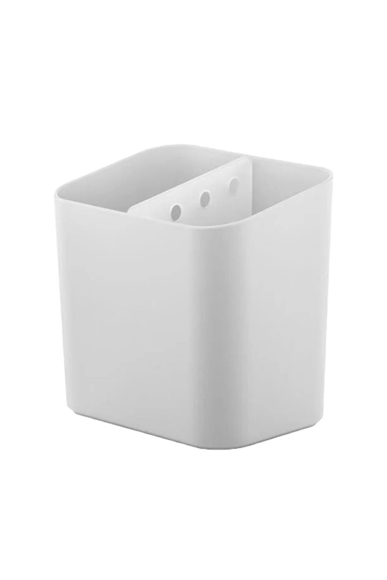 Durable Scratch Resistant Nonslip Utensil Holder with Removable Divider, Main, color, White