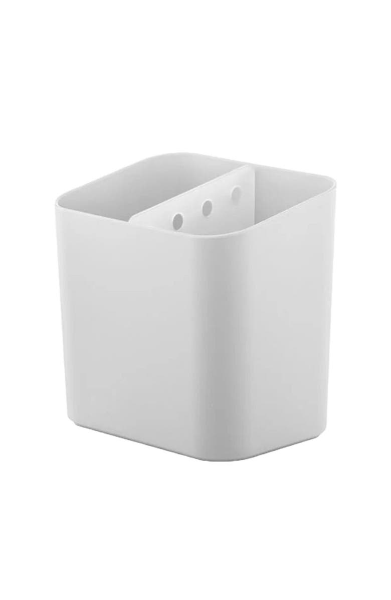 OU Durable Scratch Resistant Nonslip Utensil Holder with Removable Divider, Main, color, White