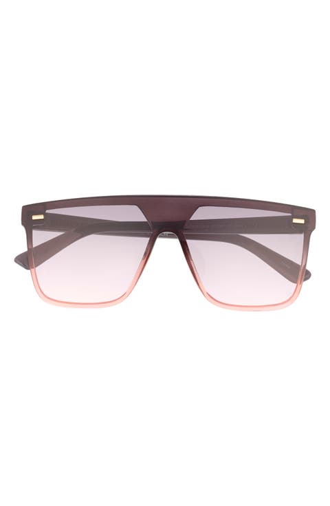 143mm Gradient Flat Top Shield Sunglasses