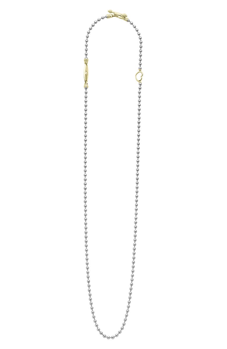 LAGOS Signature Caviar Two-Tone Beaded Toggle Necklace, Main, color, 