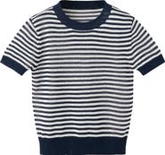 MANGO Stripe Crop Sweater