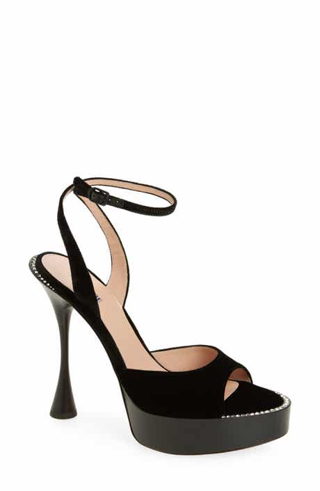 Alessandra Crystal Ankle Strap Platform Sandal