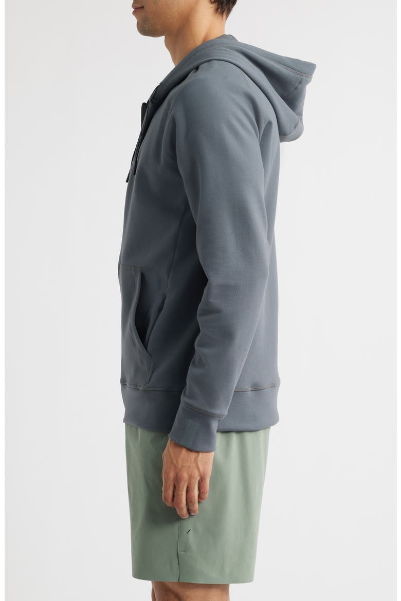 Midweight Tech Performance Full Zip Hoodie, Alternate, color, IRON