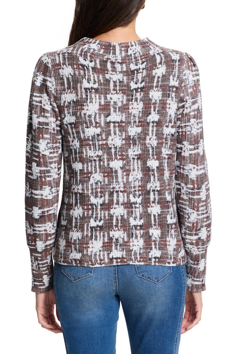 Waffle Stitch Sweater, Alternate, color, GREY MULTI