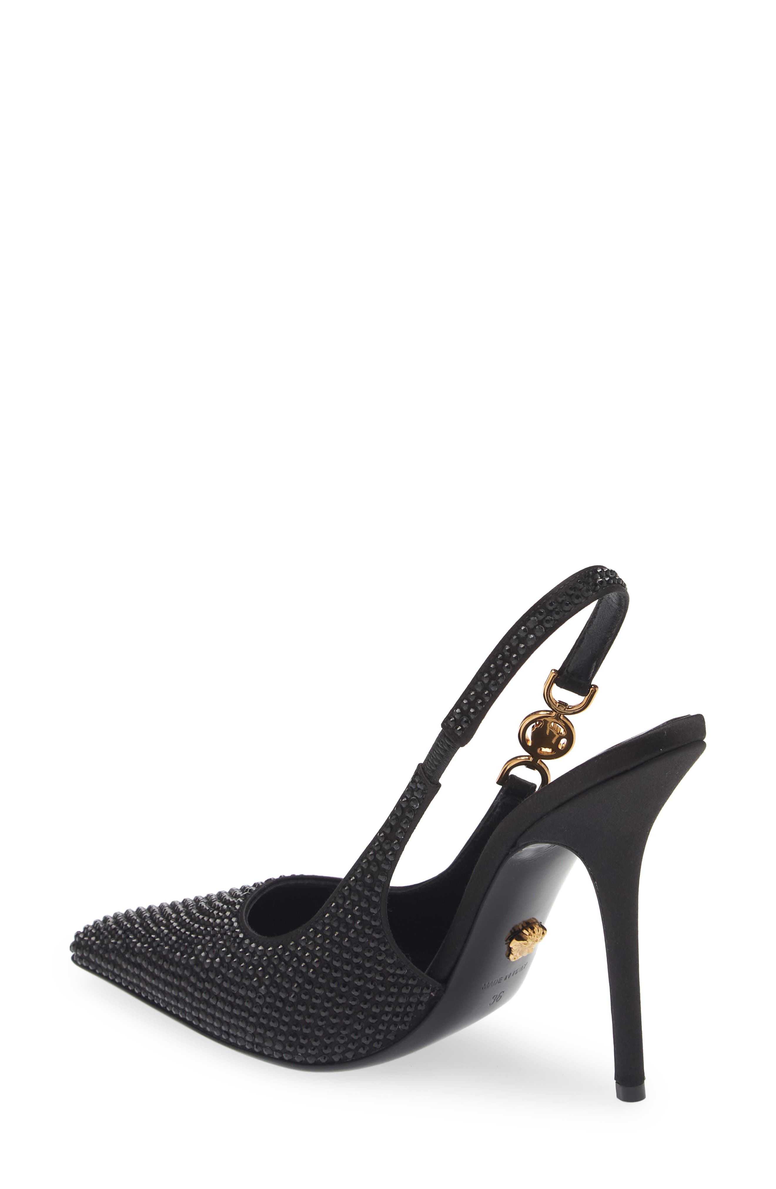 Versace Crystal Slingback Pump, Alternate, color, 