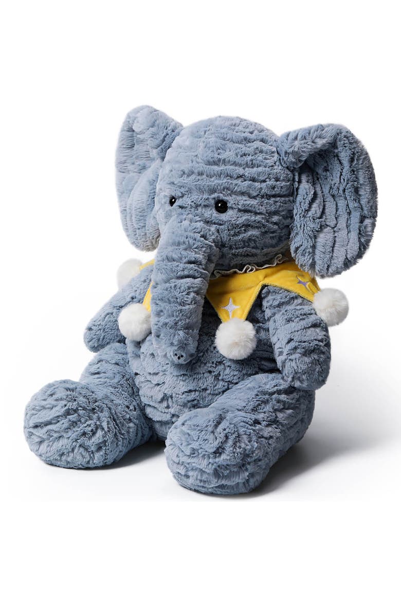 9.8 Inch Starry Denim Elephant Weighted Stuffed Animal, Alternate, color, Multicolored