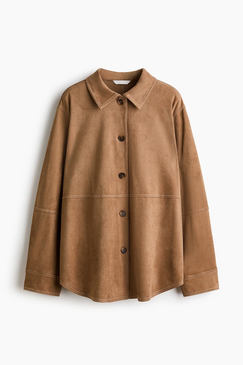 Loose-fit Shirt, Alternate, color, Brown