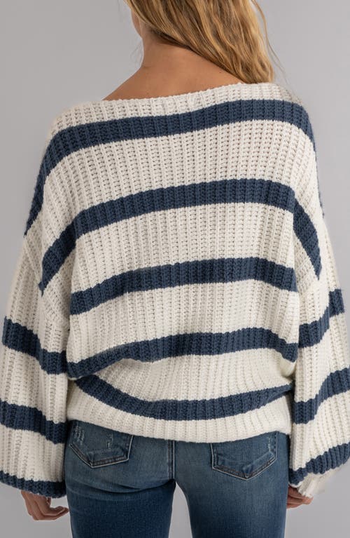 Kut From The Kloth Iona Stripe Crewneck Sweater In Multi