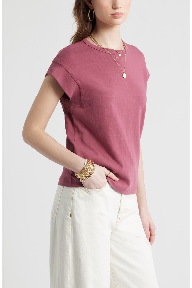 Drop Shoulder T-Shirt, Alternate, color, BURGUNDY MAROON