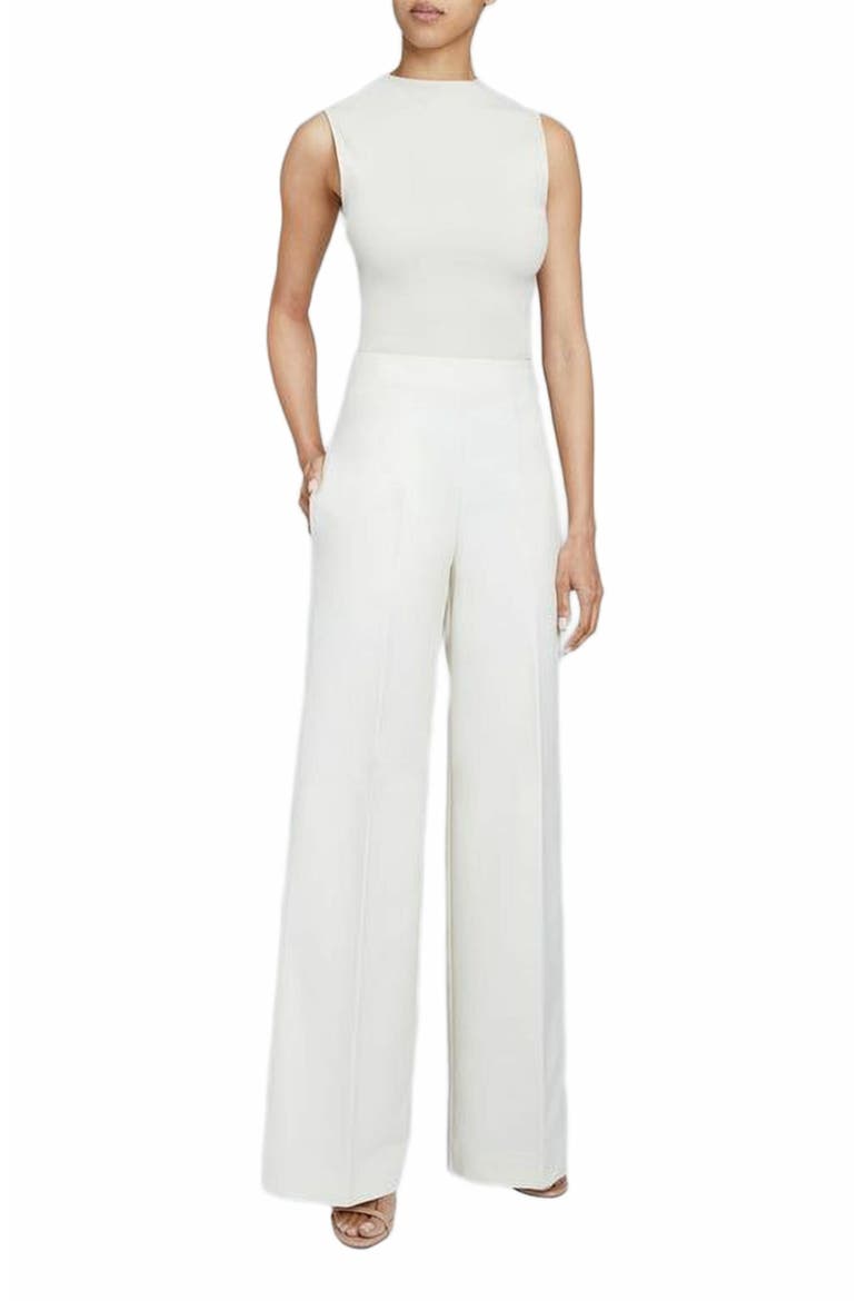 MAGGIE Wide Leg Modern Cotton Pant, Main, color, IVORY