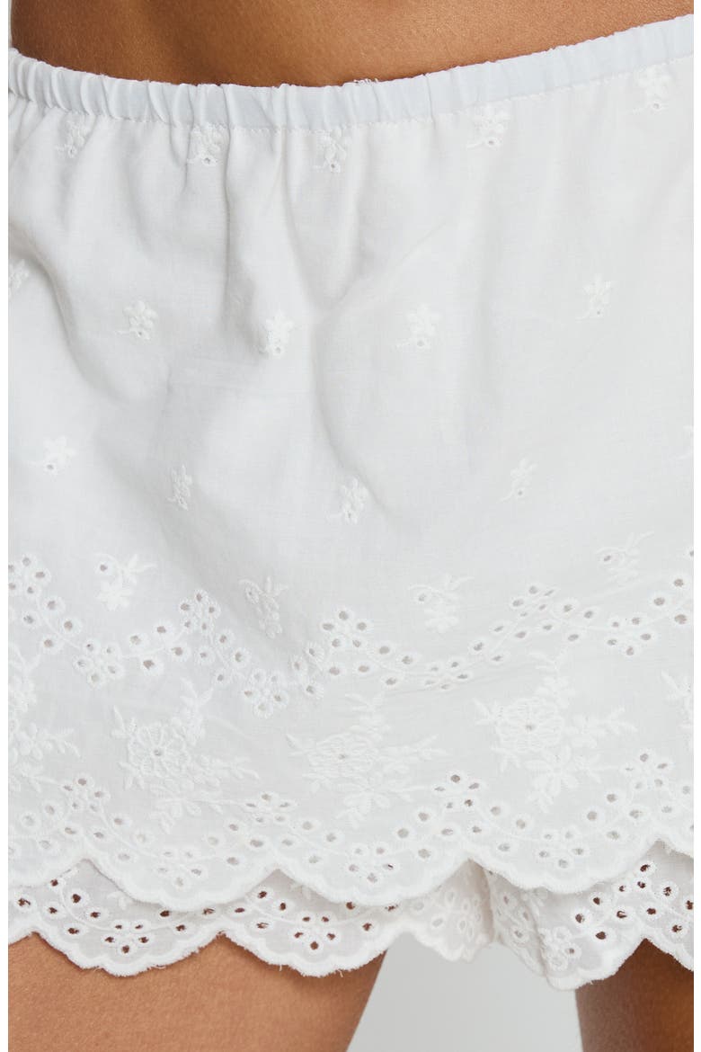 Twin Spirit Broderie Skort, Alternate, color, WHITE