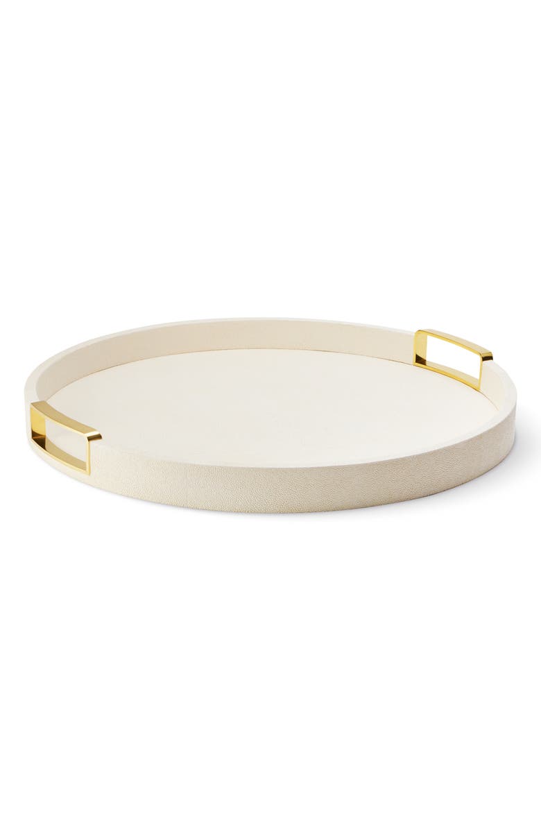 Aerin Large Round Shagreen Tray, Main, color, 