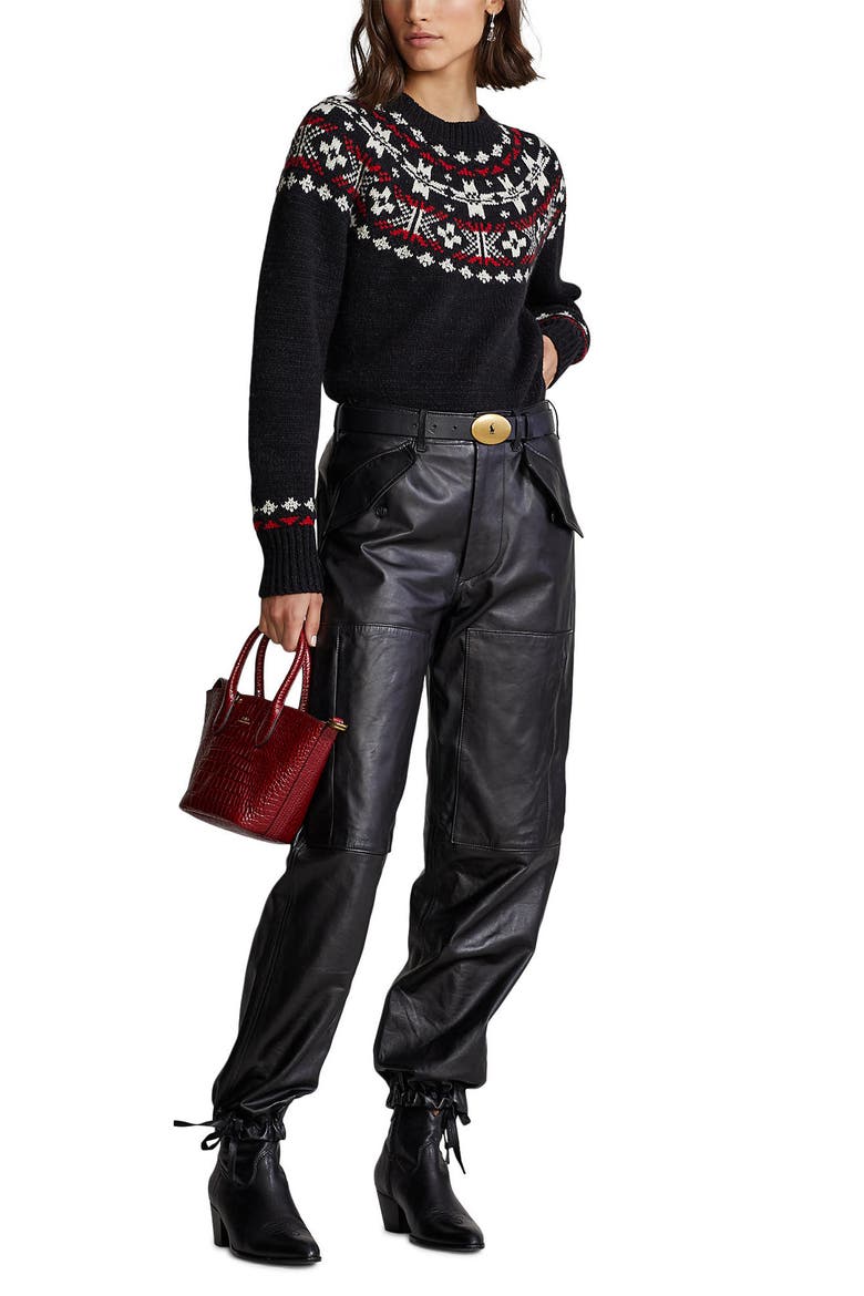 Fair Isle Wool Blend Sweater, Alternate, color, BLACK MULTI