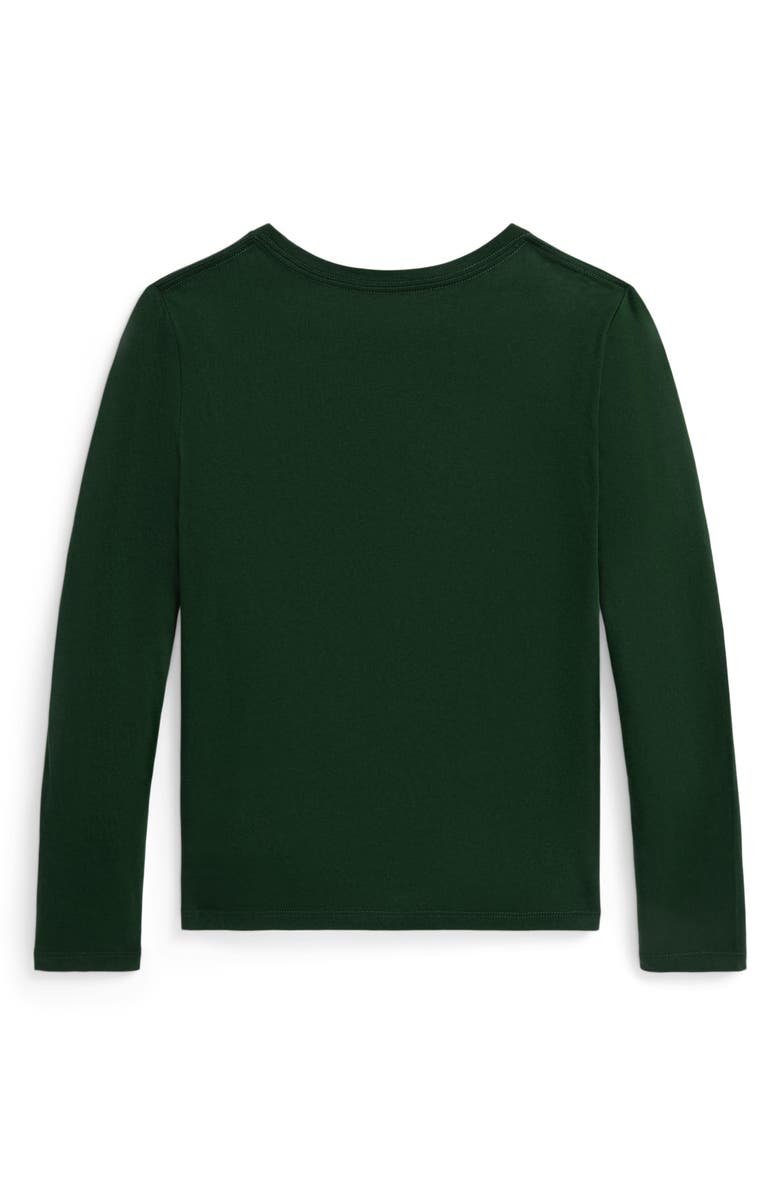 Polo Ralph Lauren Kids' Polo Bear Long Sleeve Cotton Graphic T-Shirt, Alternate, color, Pine