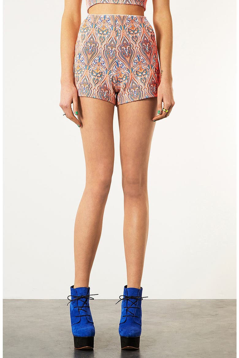 Paisley Shorts, Main, color, ORANGE MULTI