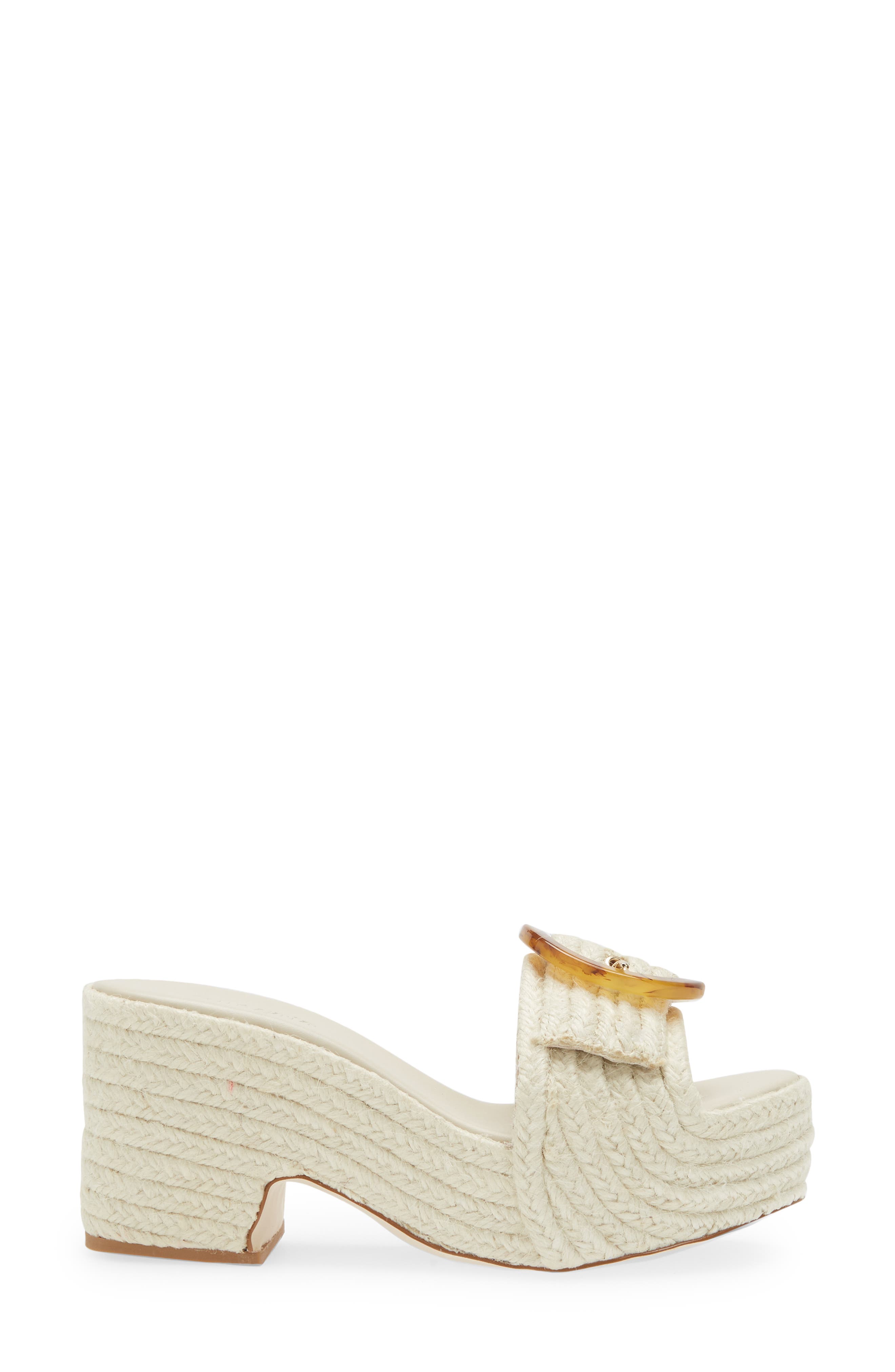 Cult Gaia Cleia Braided Jute Platform Sandal, Alternate, color, 