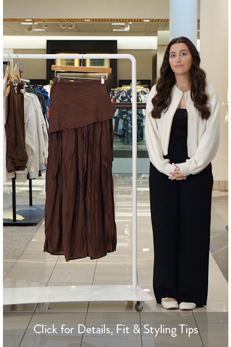 Sash Tie Crinkle Maxi Skirt video