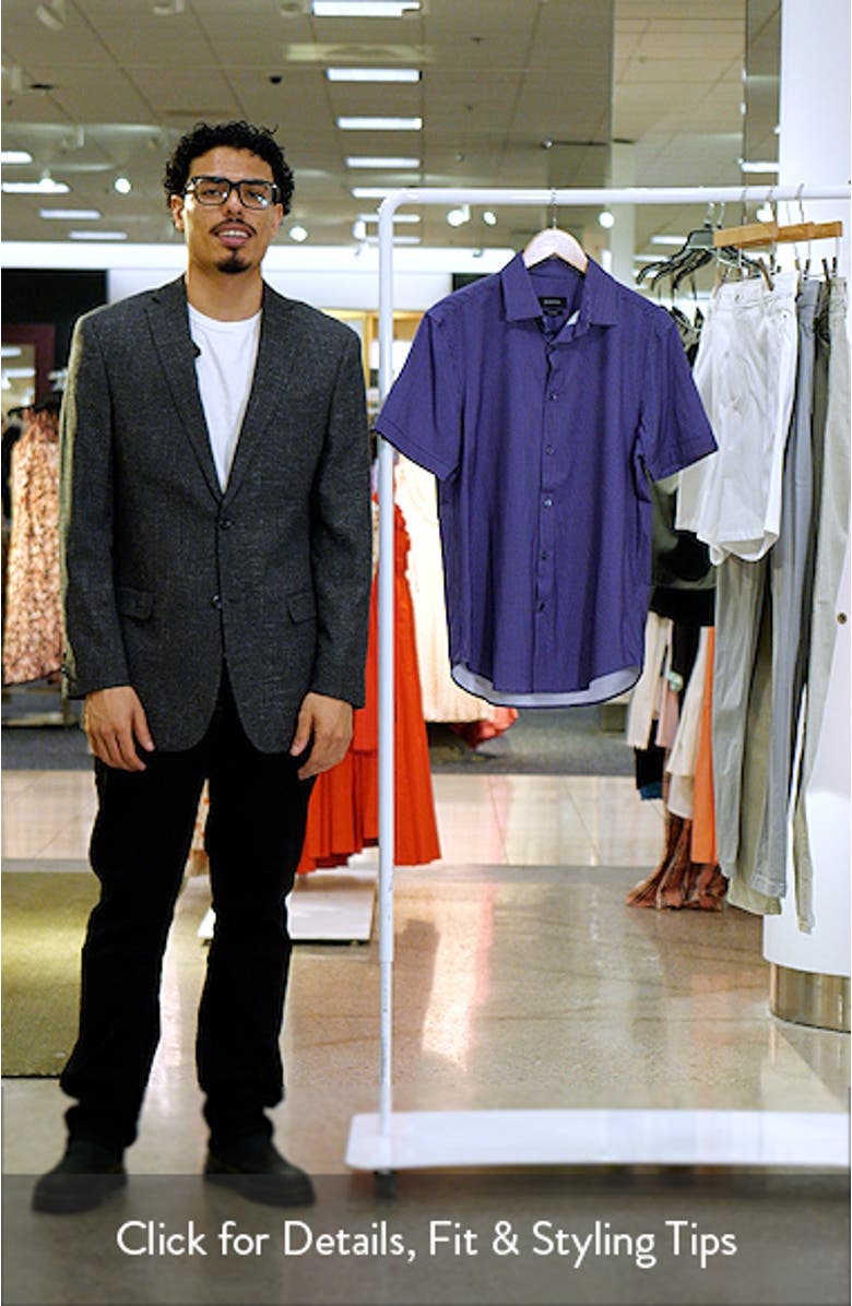 Miles OoohCotton<sup>®</sup> Confetti Print Short Sleeve Button-Up Shirt, sales video thumbnail