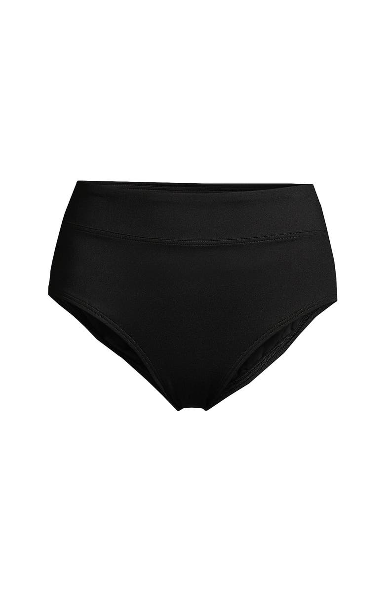 Lands' End Tummy Control High Waisted Bikini Bottoms, Alternate, color, Black
