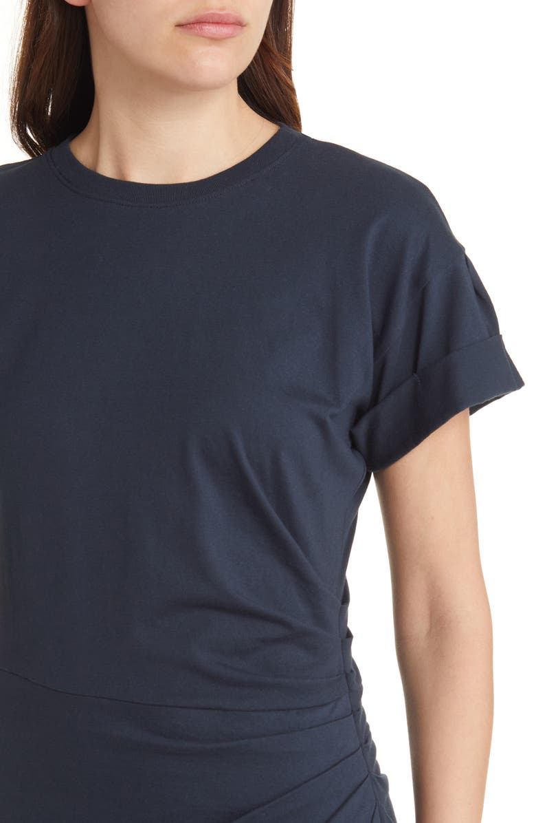 FRAME Faux Wrap Dress, Alternate, color, Navy