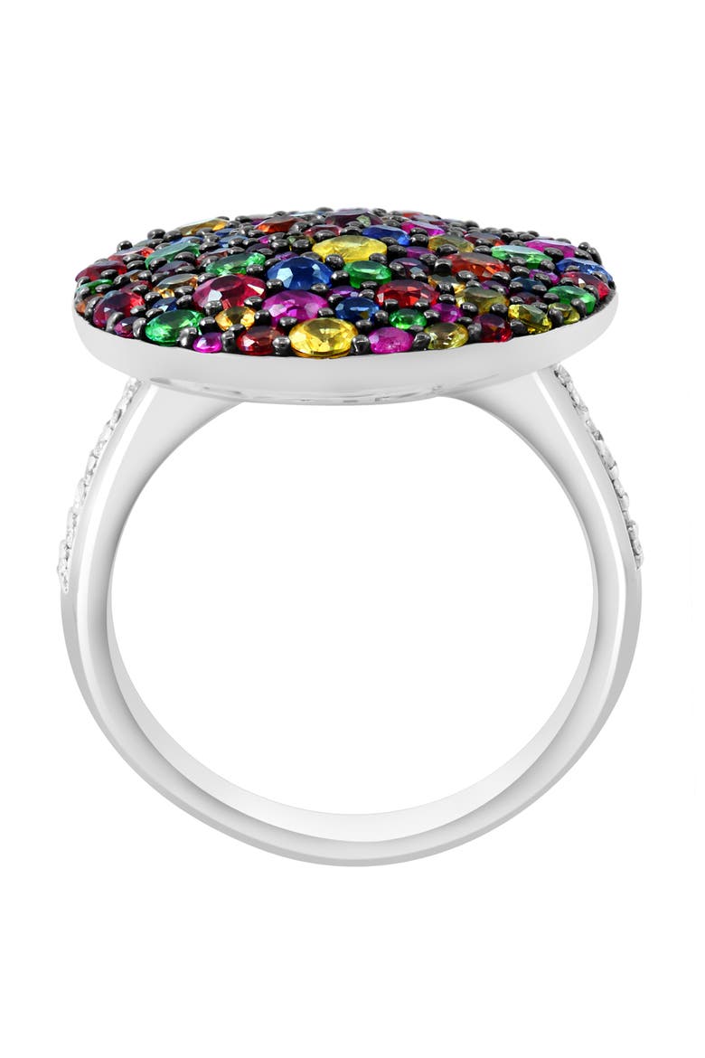 Diamond & Tsavorite Ring, Alternate, color, SILVER MULTI