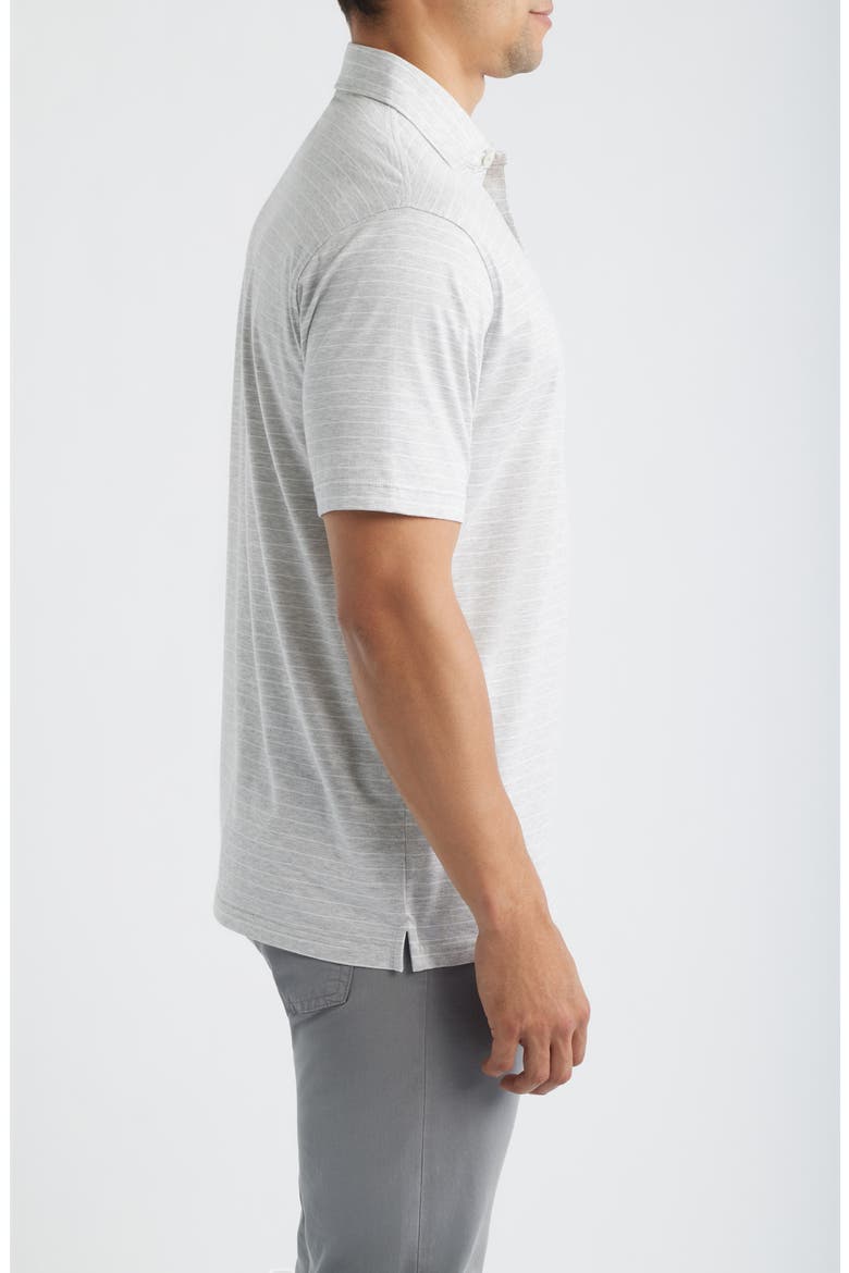Crown Craft Stripe Polo, Alternate, color, BRITISH GREY