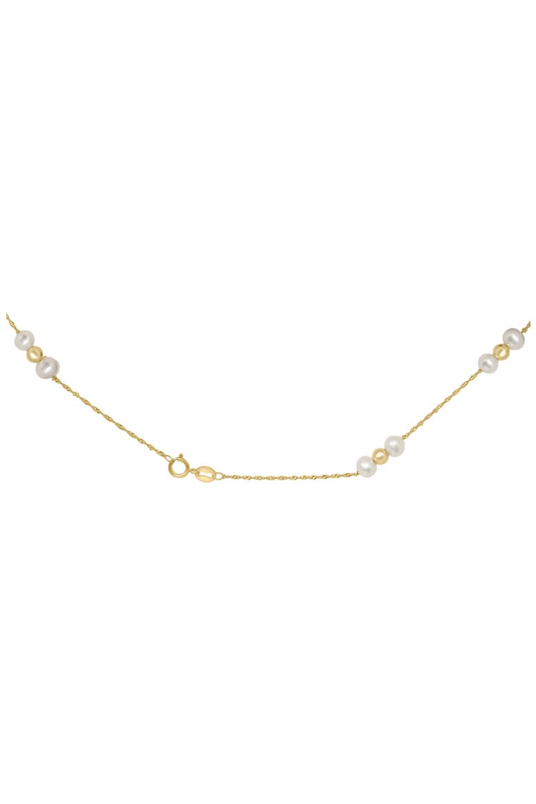 Freshwater Pearl Necklace, Alternate, color, GOLD/ PEARL