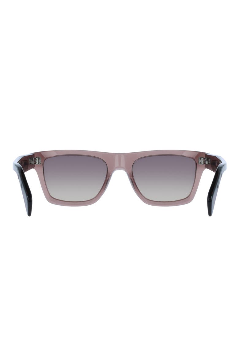 Morrel 54mm Gradient Rectangular Sunglasses, Alternate, color, TRANSPARENT BROWN