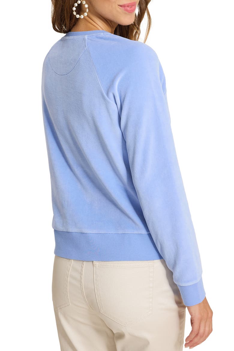 Lux Shores Velour Palm Sweatshirt, Alternate, color, GENTLE VIOLET