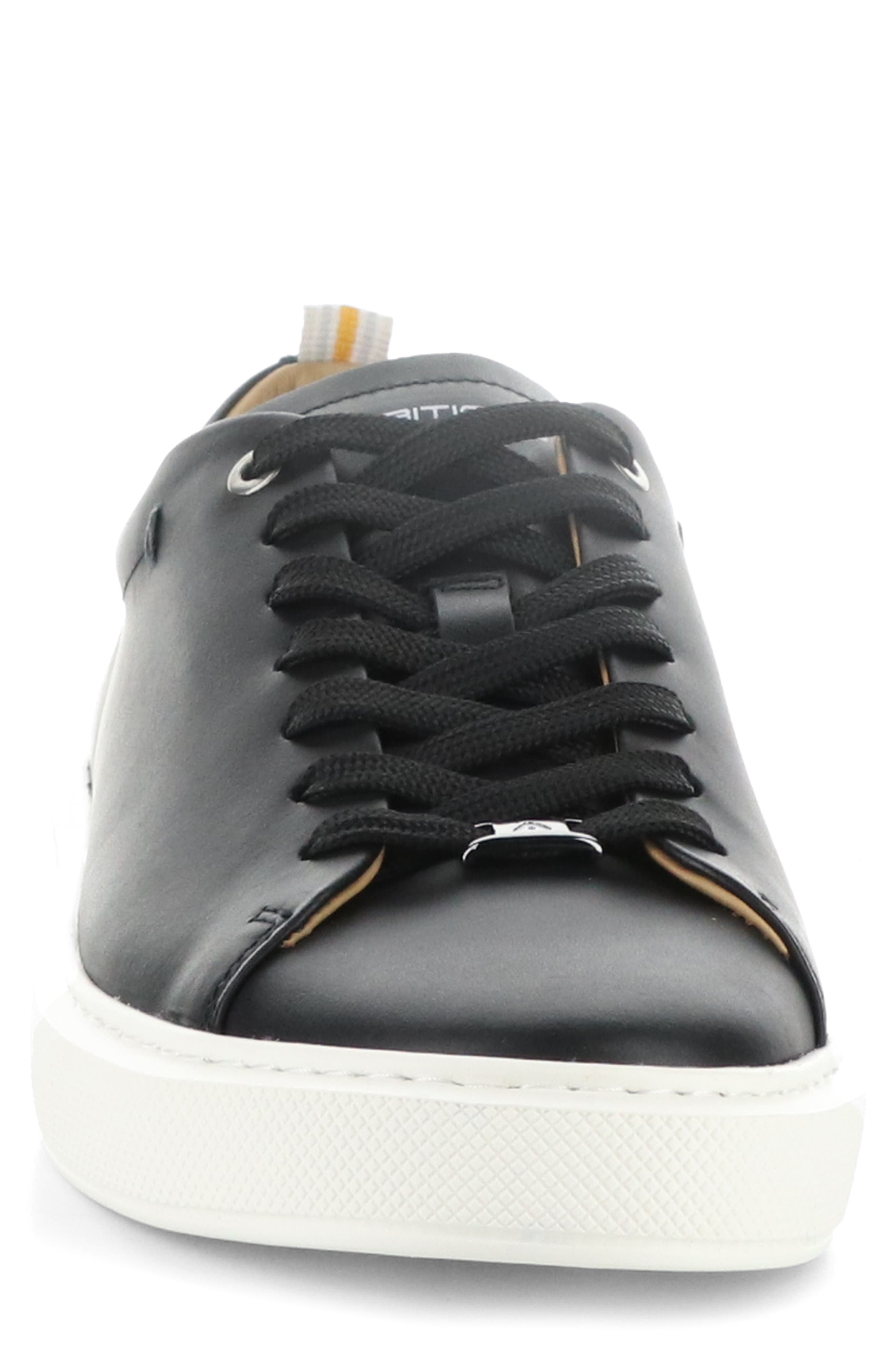 Ambitious Leather Sneaker, Alternate, color, Black Leather