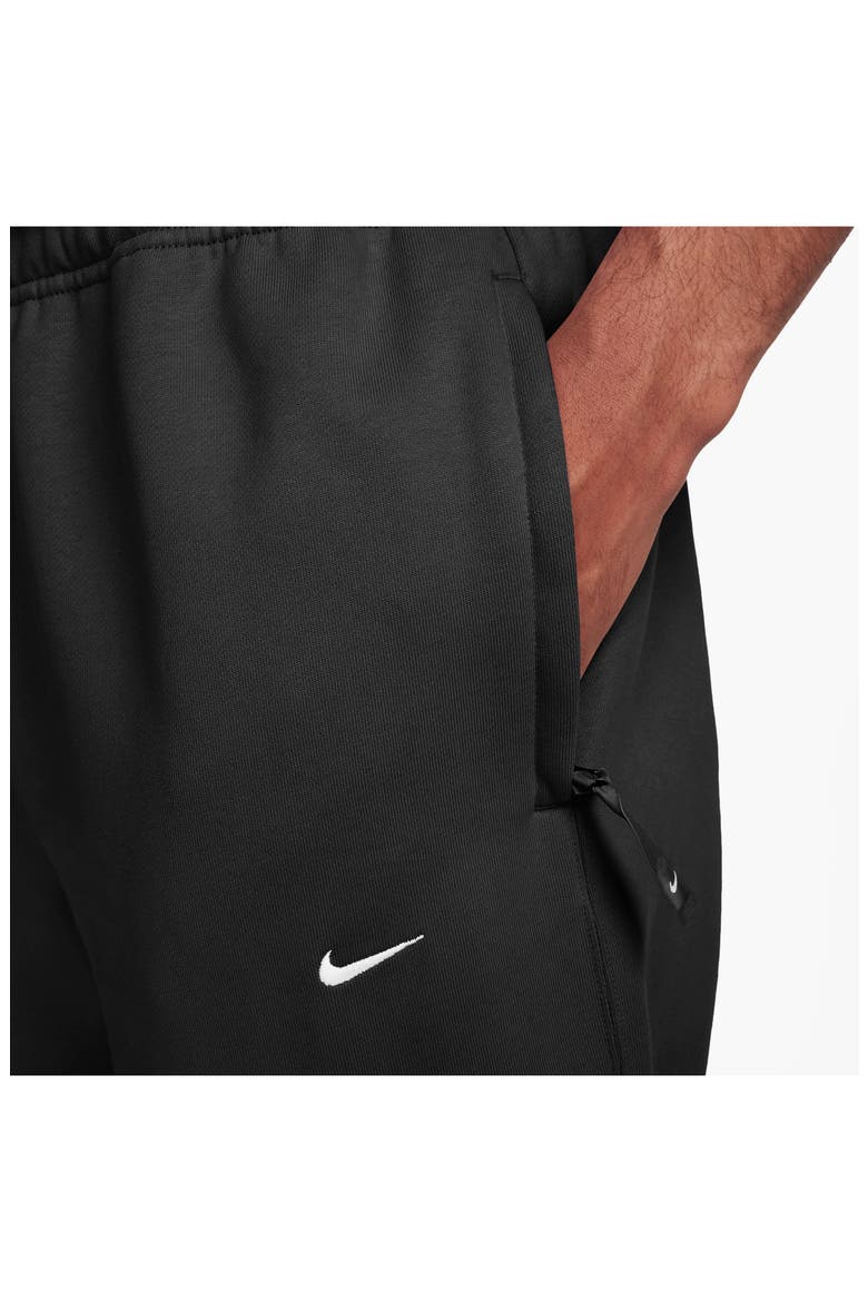 Solo Swoosh Fleece Sweatpants, Alternate, color, 010 BLACK/WHITE