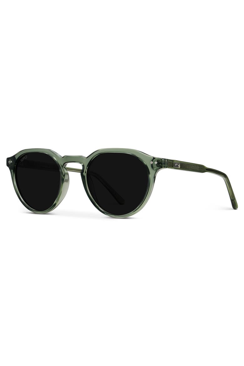 Ralph - 48mm Geometric Round Polarized Sunglasses, Alternate, color, Crystal Agave Green