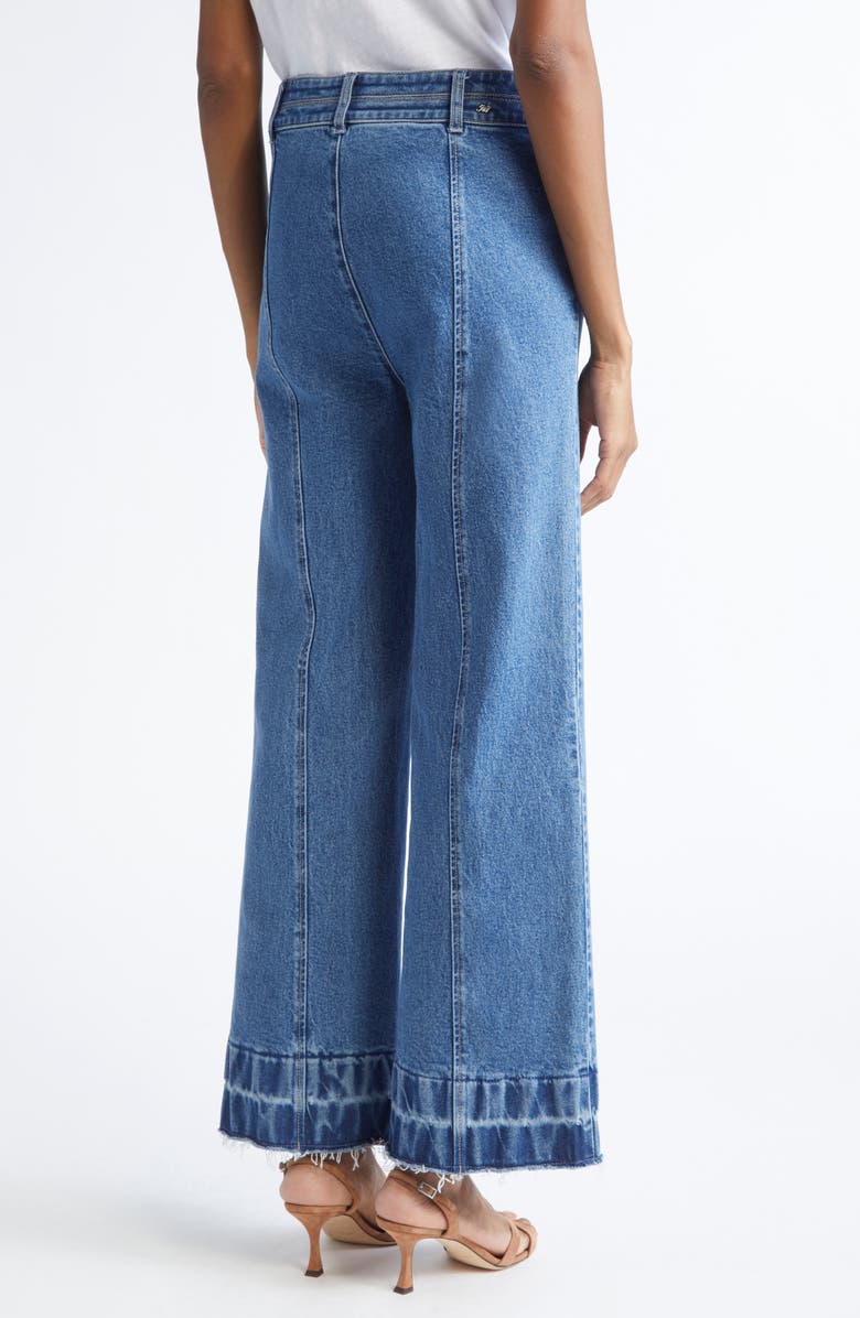 Cinq à Sept Dorothea Seam Wide Leg Jeans, Alternate, color, Sapphire