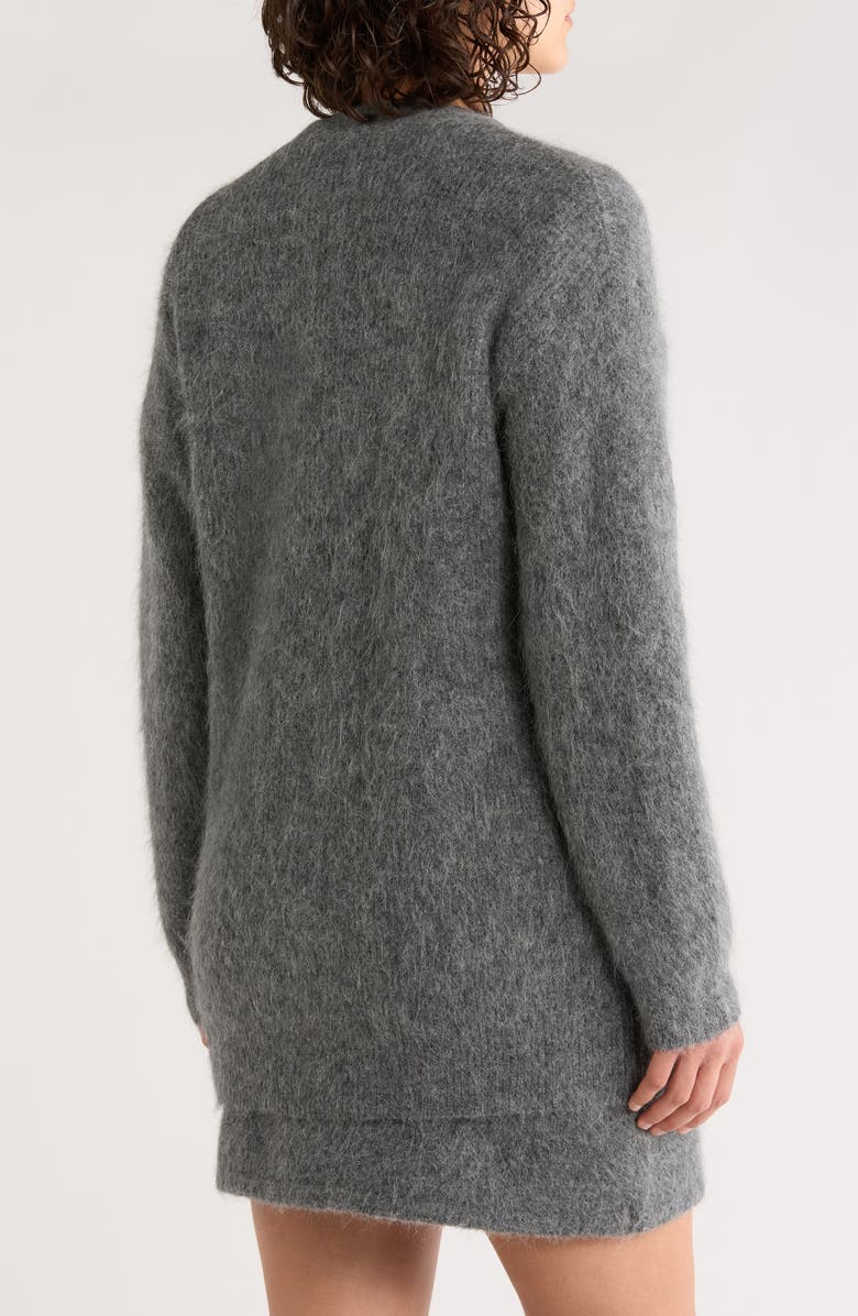 Marine Layer Suri Oversize Alpaca Blend Cardigan, Alternate, color, Charcoal