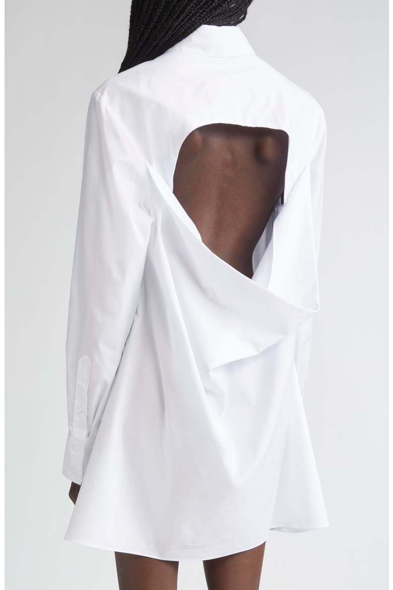 Gaia Button-Up Shirtdress, Alternate, color, WHITE