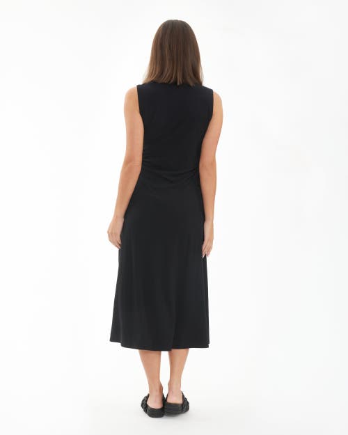 Ripe Maternity Carol Rib A-line Cut Out Dress Black In Black