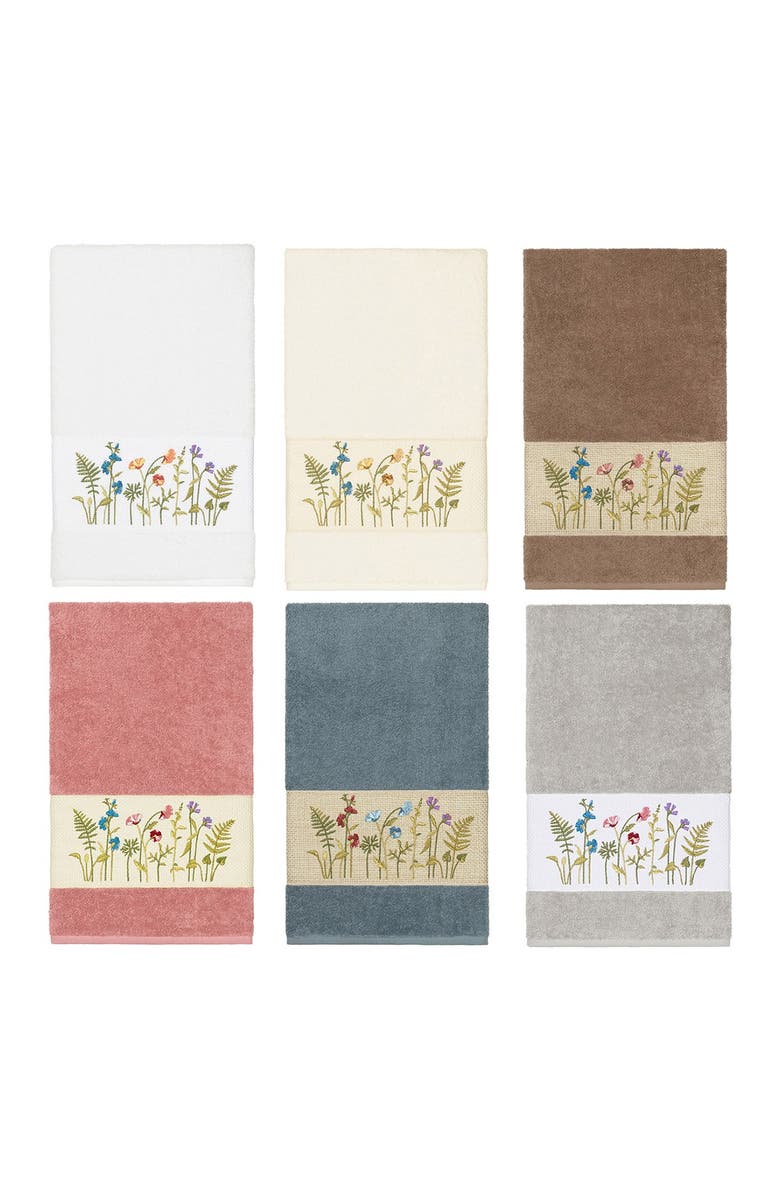 Linum Home Textiles Serenity Embellished Bath Towel - Teal, Alternate, color, Teal