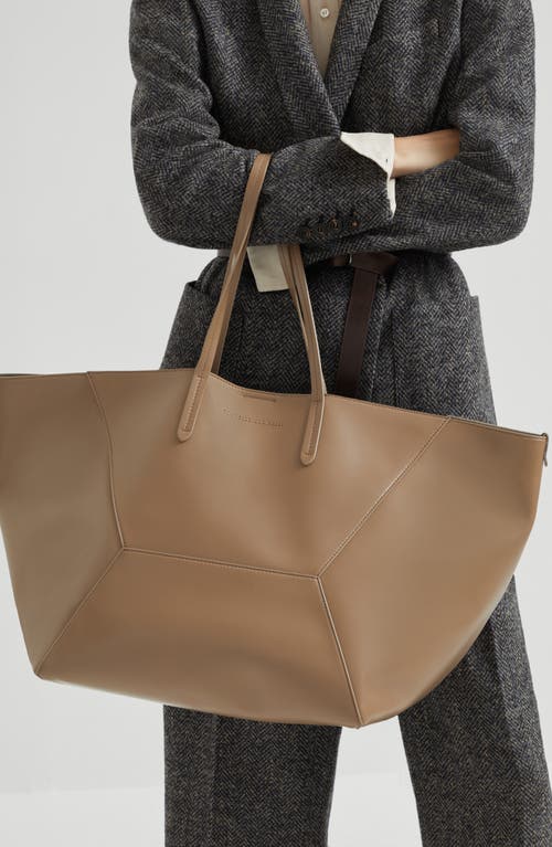 Brunello Cucinelli Large Calfskin Bc Duo Bag
