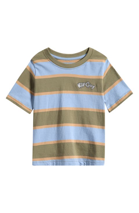 Kids' Ride the Wave Stripe Cotton T-Shirt (Toddler & Little Kid)