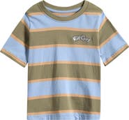 Rip Curl Kids' Ride the Wave Stripe Cotton T-Shirt