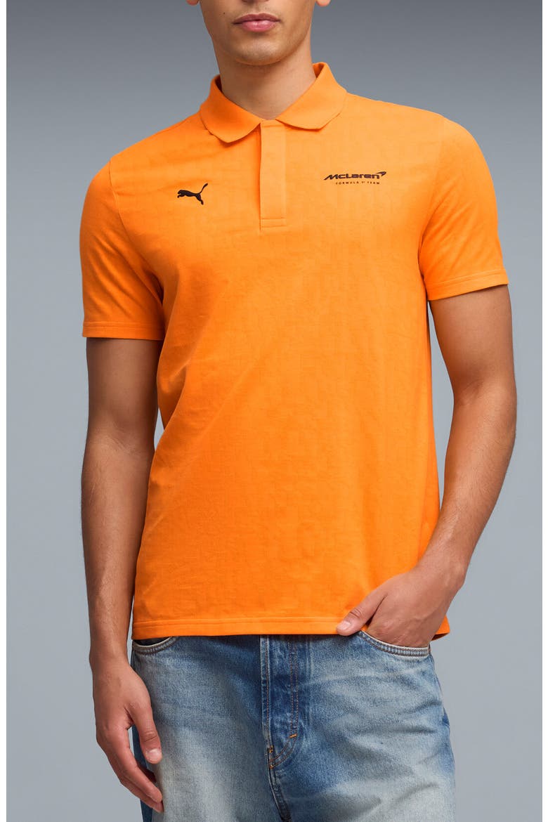 McLaren Jacquard Logo Polo, Main, color, PAPAYA