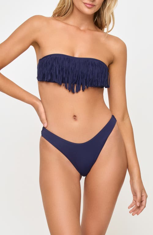 L*space Lspace Dixie Fringe Strapless Bikini Top