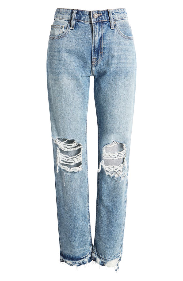 HIDDEN JEANS Bailey Ripped High Waist Slim Boyfriend Jeans, Alternate, color,