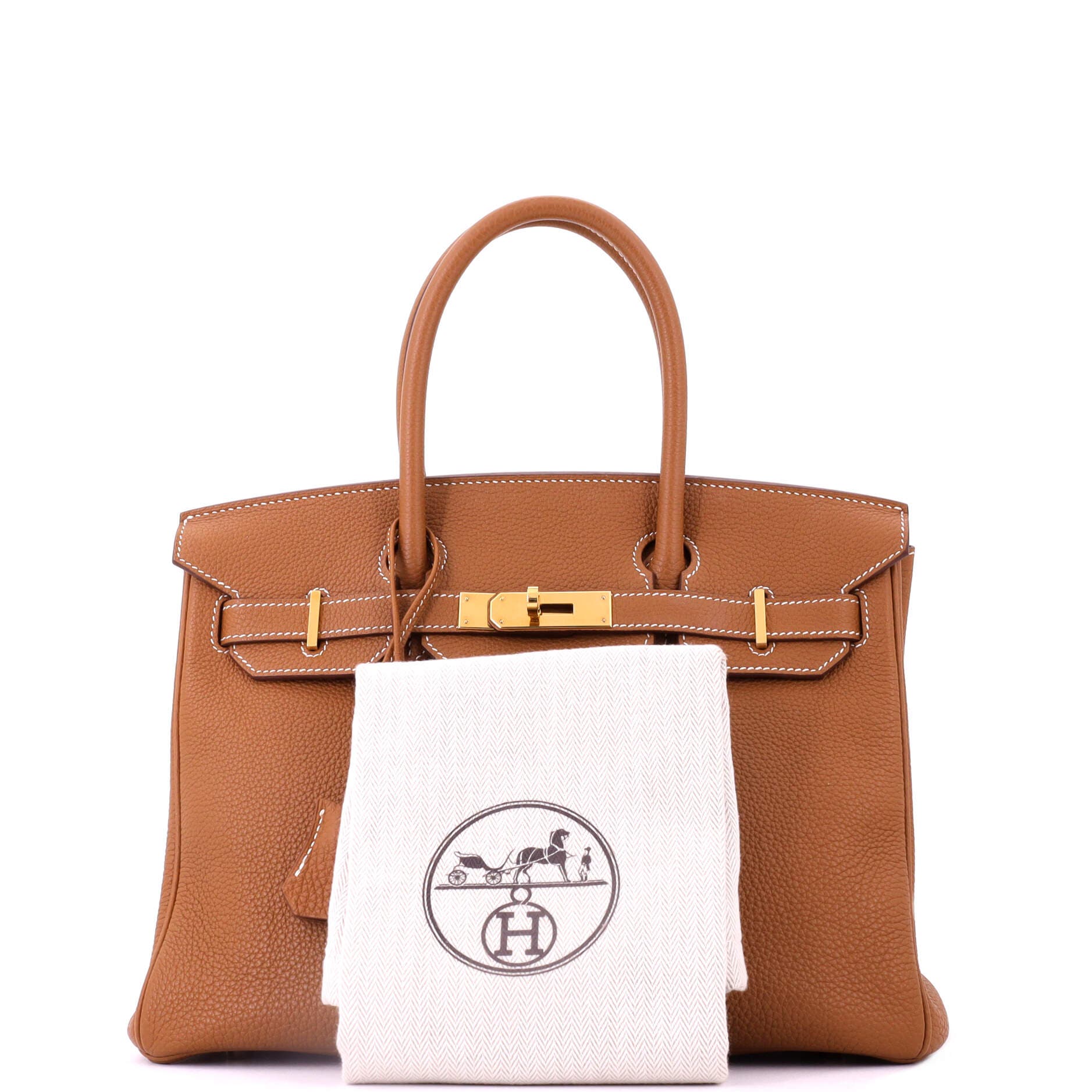 Pre-Owned Hermes Birkin Handbag Brown Togo with Gold Hardware 30, Alternate, color, Gold