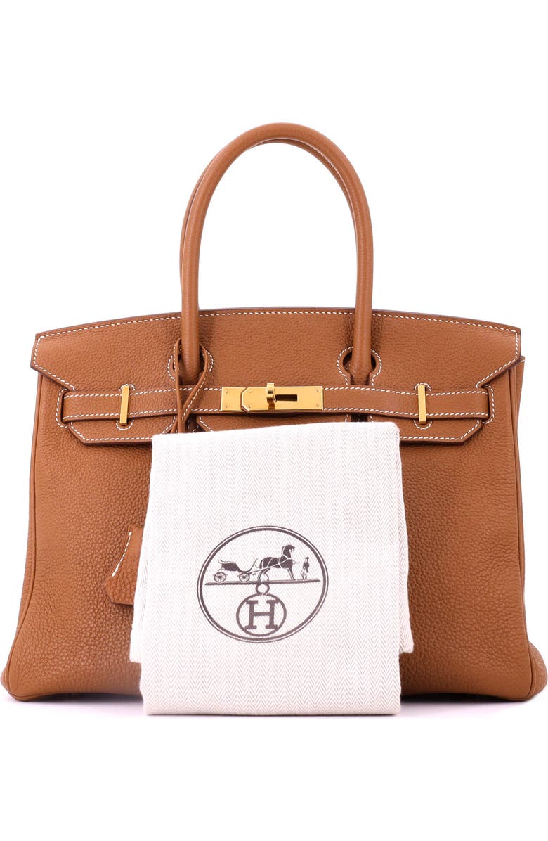 Pre-Owned Hermes Birkin Handbag Brown Togo with Gold Hardware 30, Alternate, color, Gold