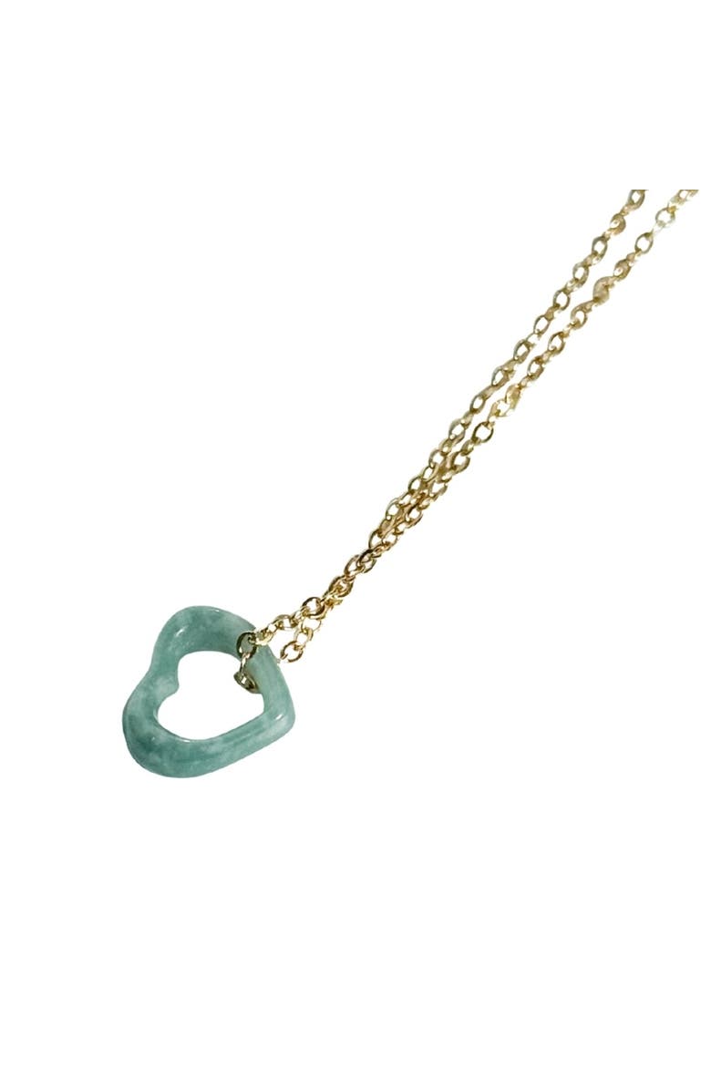 seree Blue Heart Jade Pendant Necklace, Alternate, color, Blue