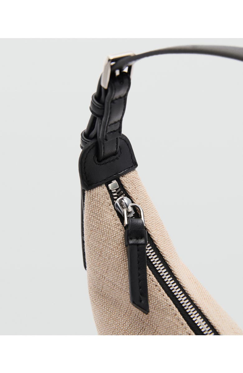 MANGO Mini Oval Linen Blend Shoulder Bag, Alternate, color,