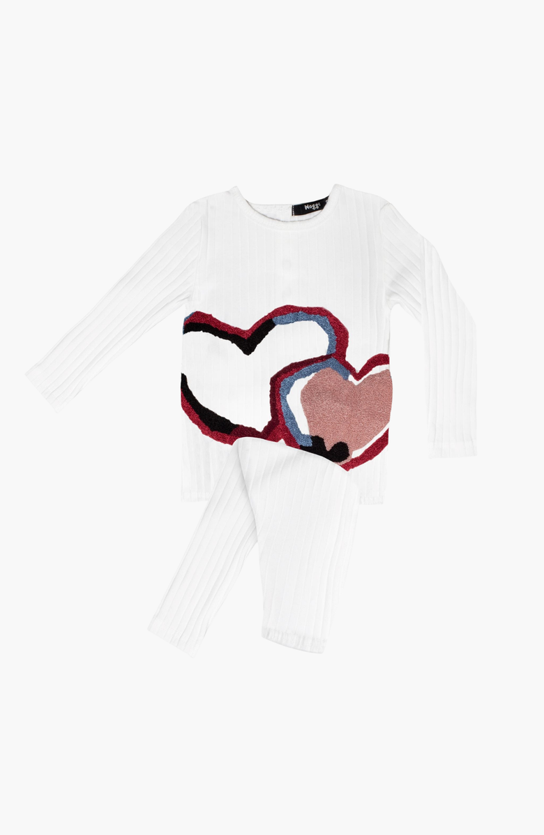 NoggiWear Geometric Heart Loungewear Set, Main, color, 