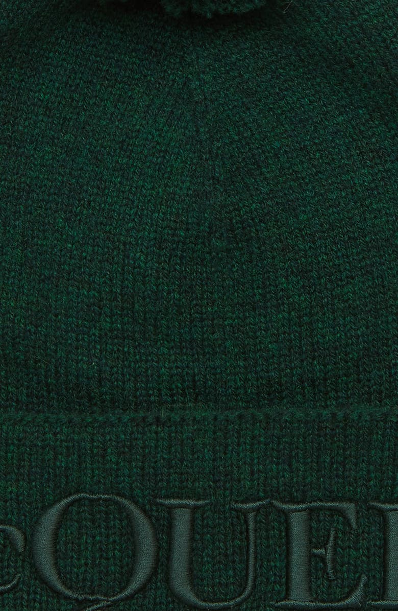 McQueen Alexander McQueen Pompom Wool & Cashmere Beanie, Alternate, color, 