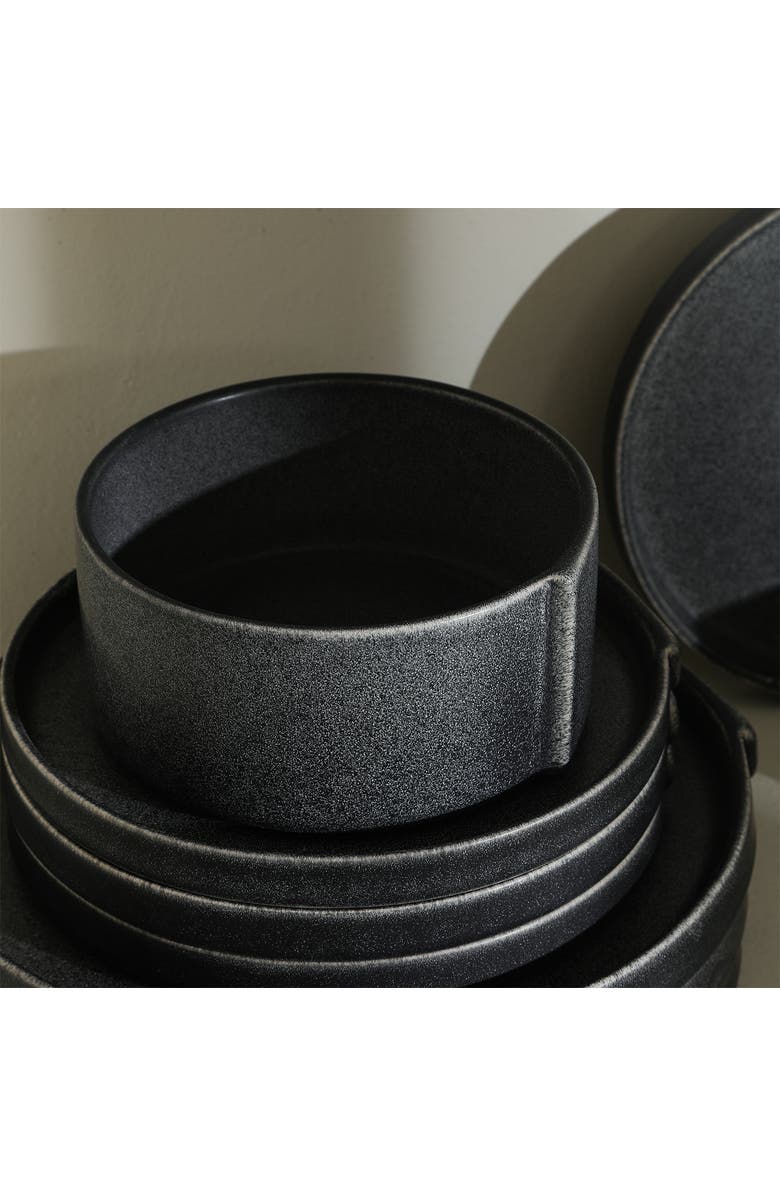 Stone Lain Bao Stoneware 12-Piece Dinnerware Set, Alternate, color, Charcoal